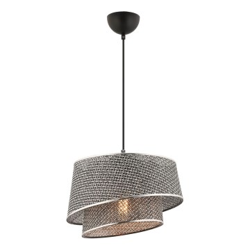 Lustre suspenso por cabo BARETTE 1xE27/60W/230V cinzento/cromo brilhante