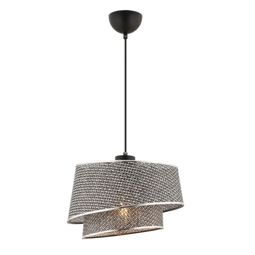 Lustre suspenso por cabo BARETTE 1xE27/60W/230V cinzento/cromo brilhante