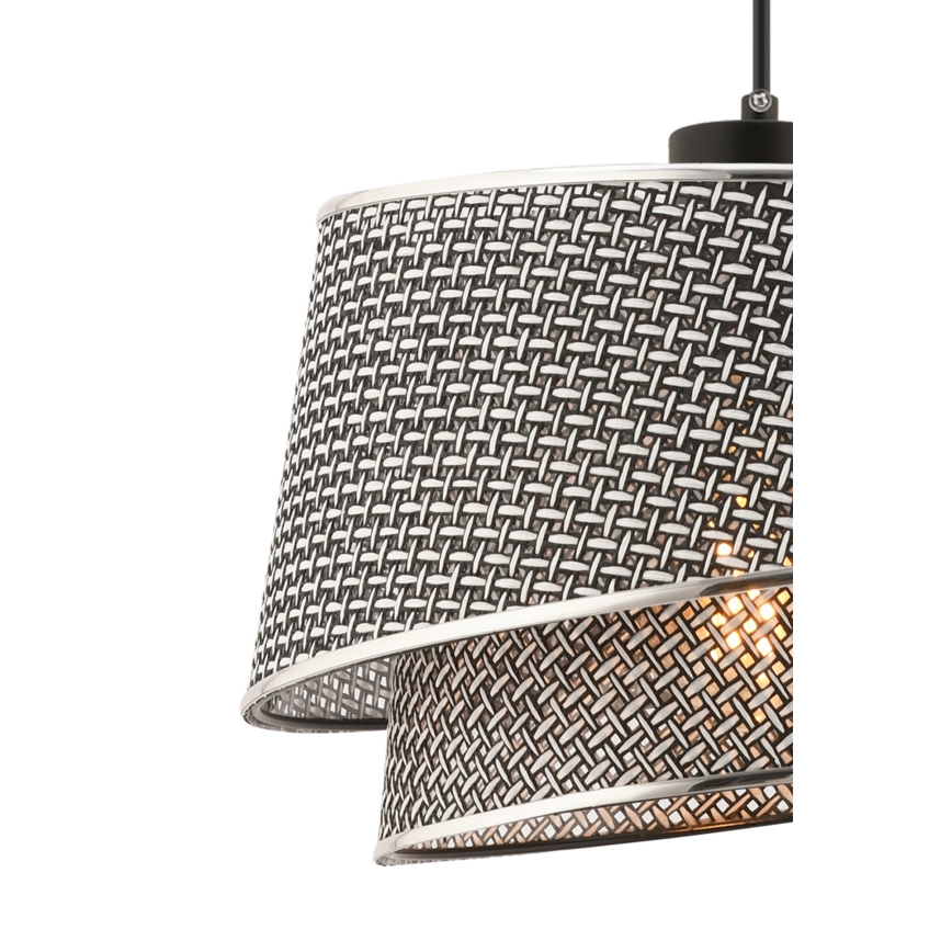 Lustre suspenso por cabo BARETTE 1xE27/60W/230V cinzento/cromo brilhante