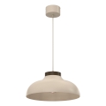 Lustre suspenso por cabo BASCA 1xE27/15W/230V bege/castanho