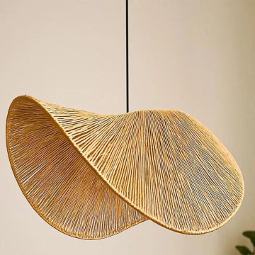 Lustre suspenso por cabo BOHO em ráfia, 1xE27/40W/230V