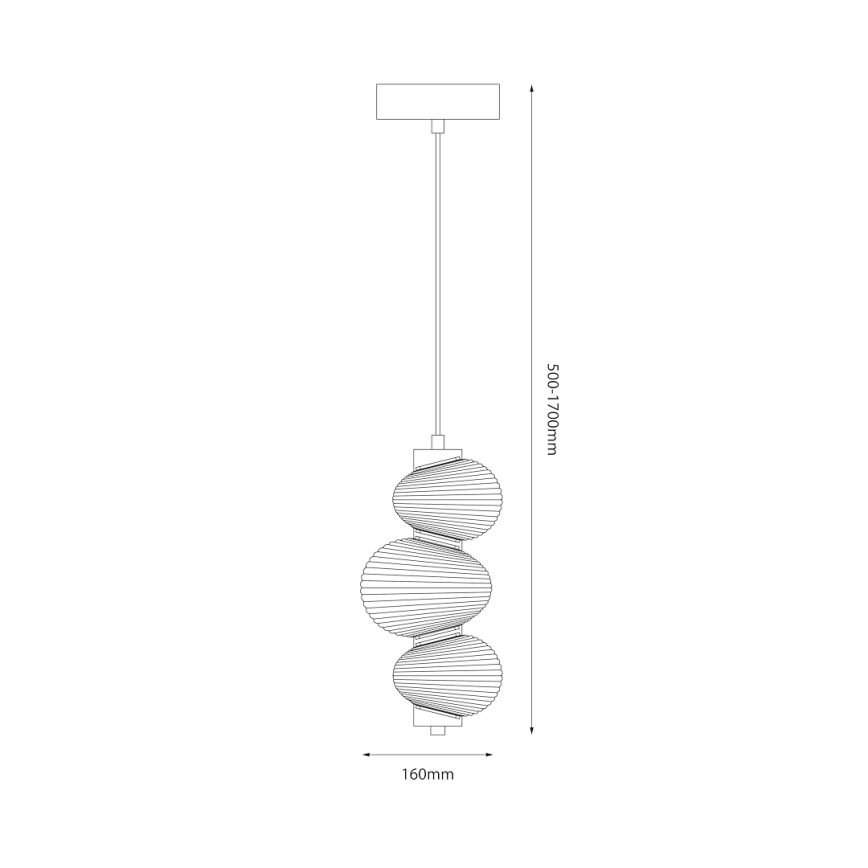 Lustre suspenso por cabo BOLLA LED/12W/230V Ø16 cm dourado/bege fumê