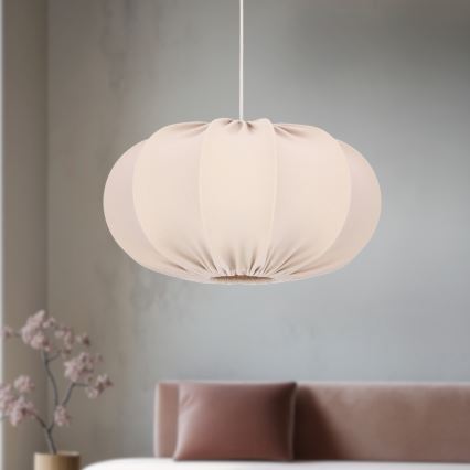 Lustre suspenso por cabo CAFEE 1xE27/40W/230V, diâmetro 52 cm, bege