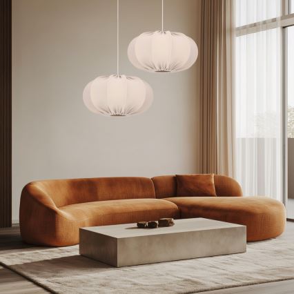 Lustre suspenso por cabo CAFEE 1xE27/40W/230V, diâmetro 52 cm, bege