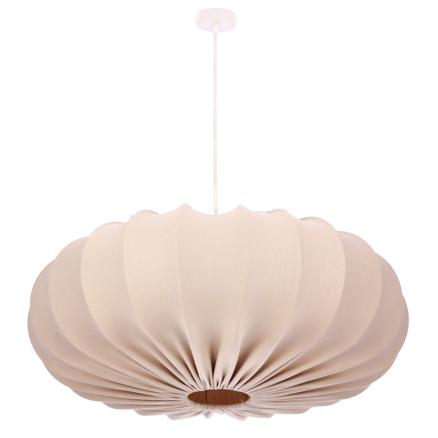 Lustre suspenso por cabo CAFEE 1xE27/40W/230V, diâmetro 66 cm, bege