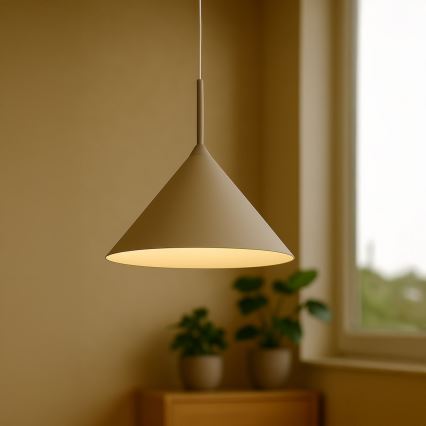 Lustre suspenso por cabo CAPITAL 1xGX53/15W/230V, diâmetro 46 cm, bege