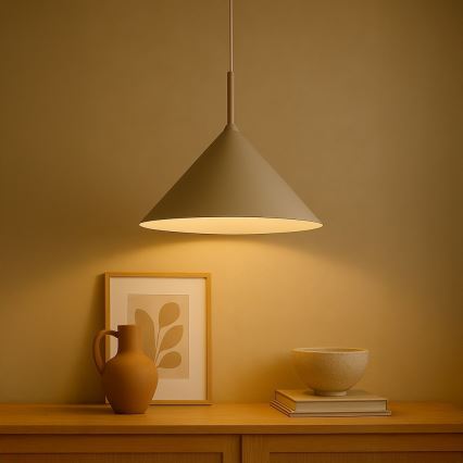 Lustre suspenso por cabo CAPITAL 1xGX53/15W/230V, diâmetro 46 cm, bege