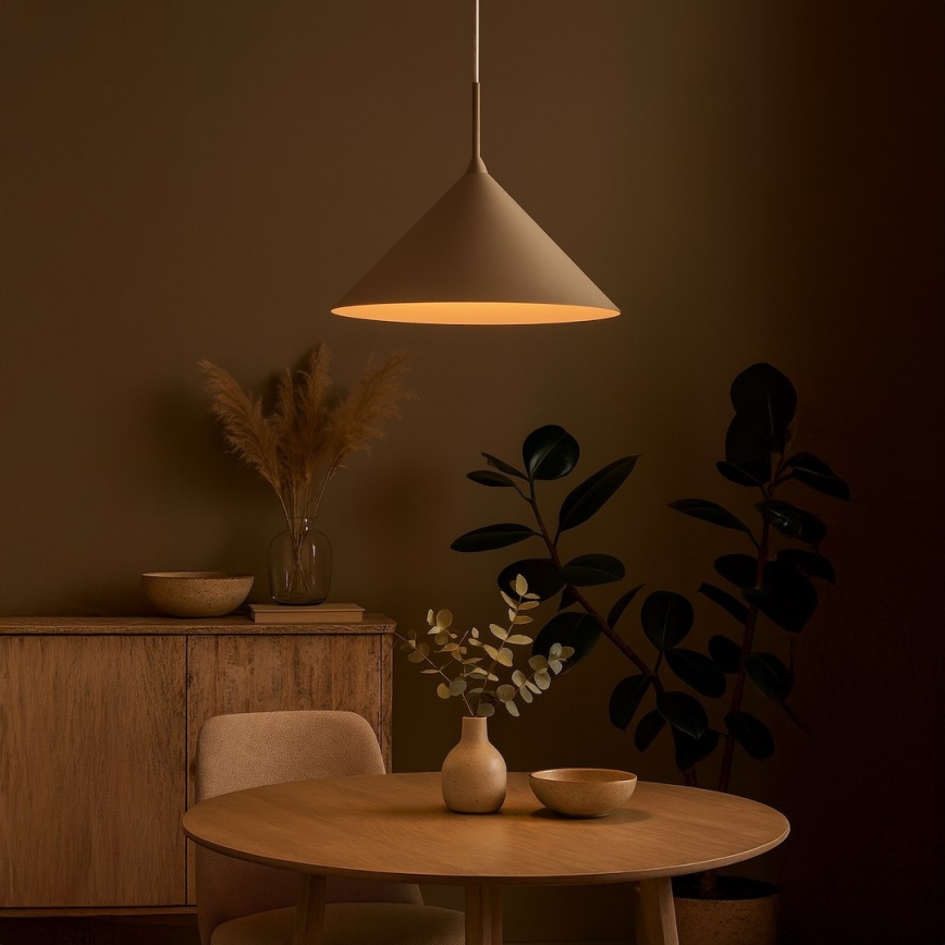 Lustre suspenso por cabo CAPITAL 1xGX53/15W/230V, diâmetro 46 cm, bege