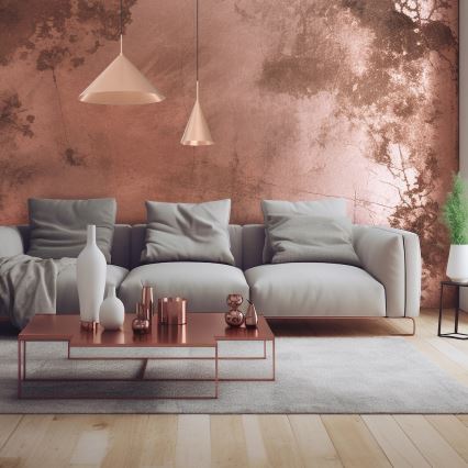 Lustre suspenso por cabo CAPITAL 1xGX53/15W/230V, diâmetro 46 cm, ouro rosé