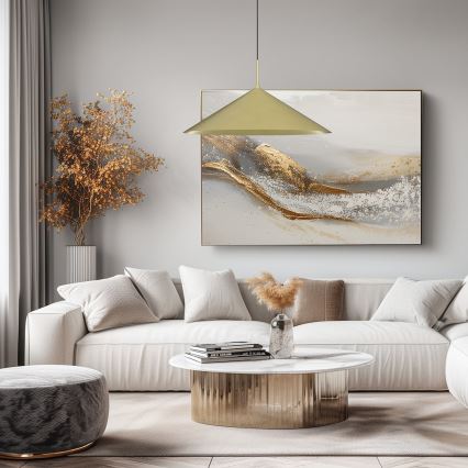 Lustre suspenso por cabo CAPITAL 1xGX53/15W/230V diâmetro 60 cm dourado