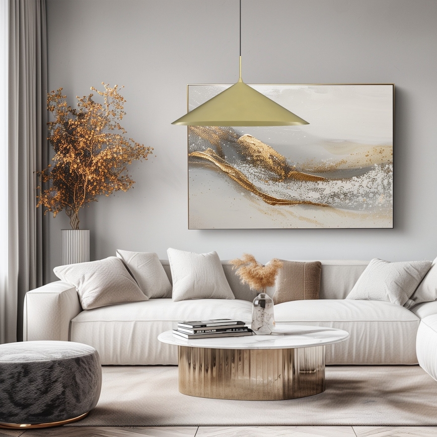 Lustre suspenso por cabo CAPITAL 1xGX53/15W/230V diâmetro 60 cm dourado