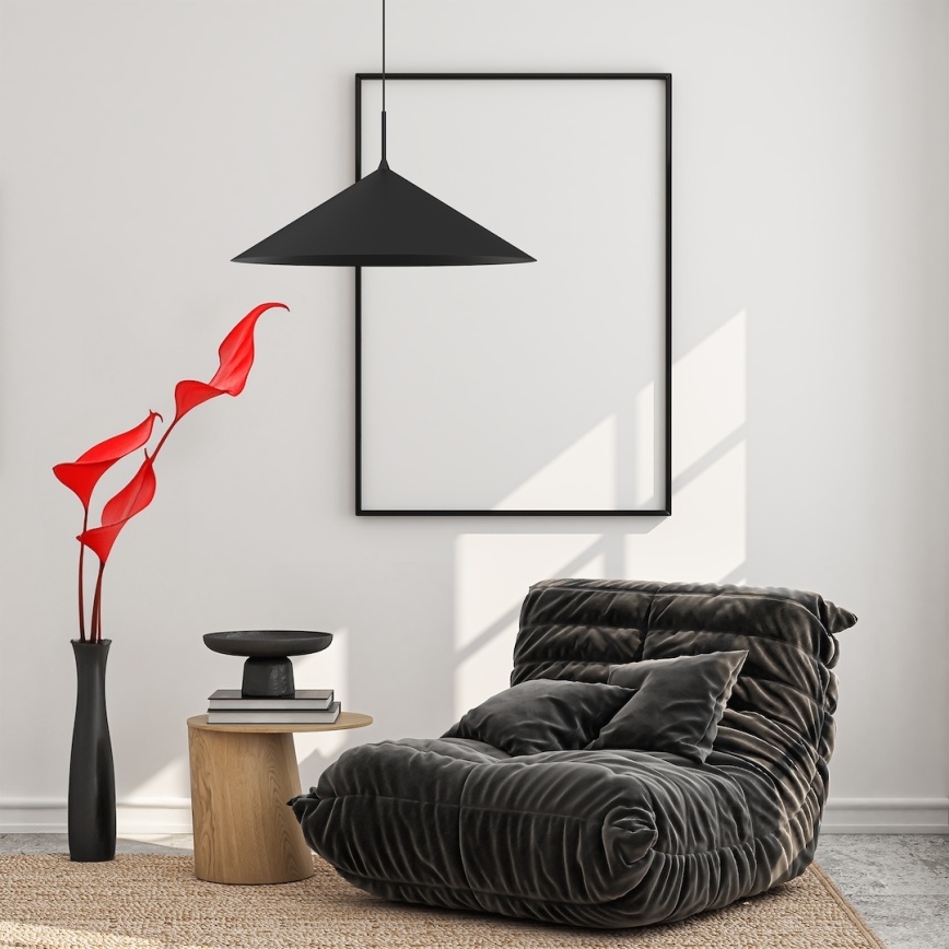 Lustre suspenso por cabo CAPITAL 1xGX53/15W/230V, diâmetro 60 cm, preto