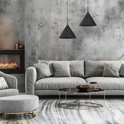 Lustre suspenso por cabo CAPITAL 1xGX53/15W/230V, Ø 32 cm, preto