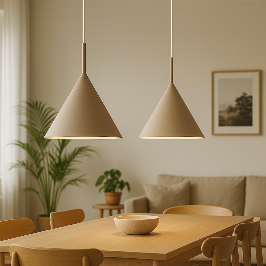 Lustre suspenso por cabo CAPITAL 1xGX53/15W/230V Ø 32 cm taupe