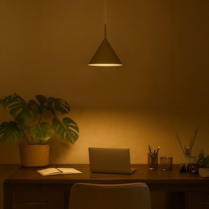 Lustre suspenso por cabo CAPITAL 1xGX53/15W/230V Ø 32 cm taupe