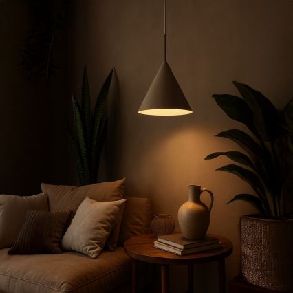 Lustre suspenso por cabo CAPITAL 1xGX53/15W/230V Ø 32 cm taupe