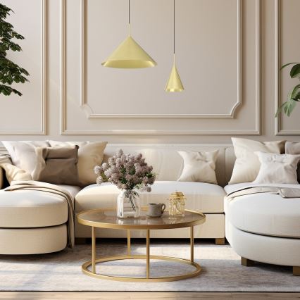 Lustre suspenso por cabo CAPITAL 1xGX53/15W/230V Ø 46 cm dourado