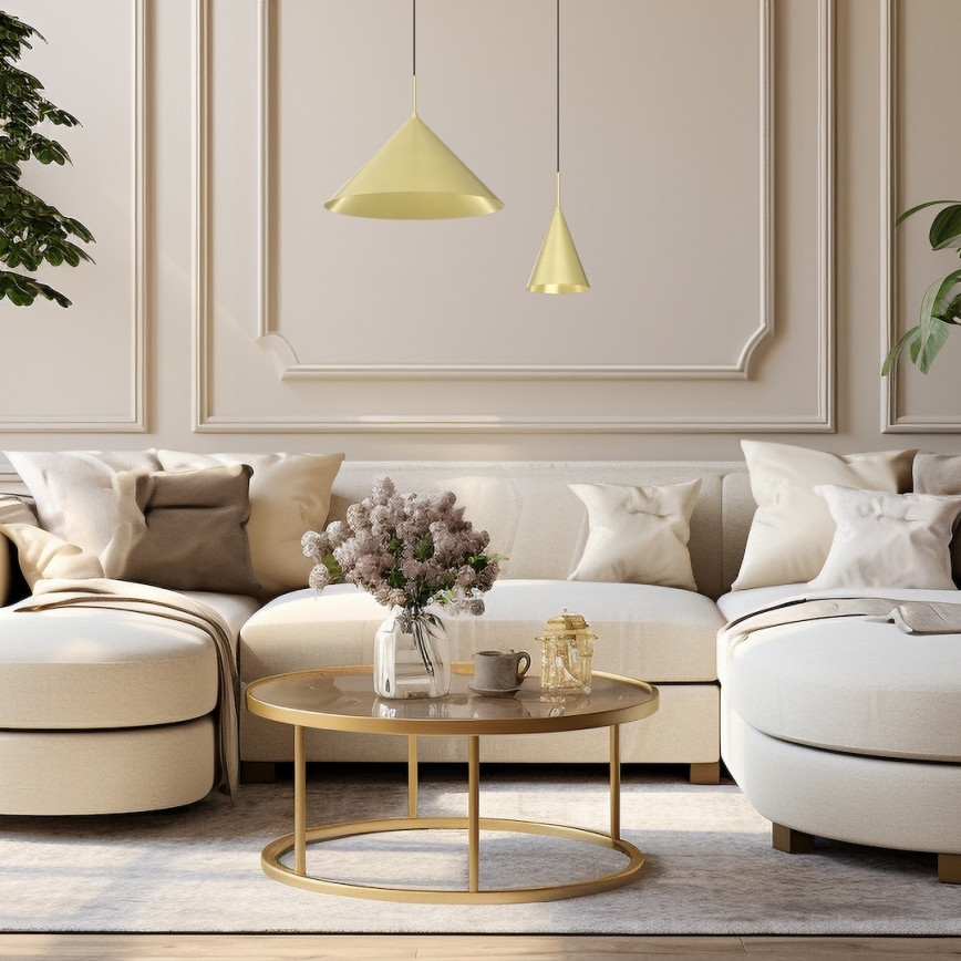 Lustre suspenso por cabo CAPITAL 1xGX53/15W/230V Ø 46 cm dourado