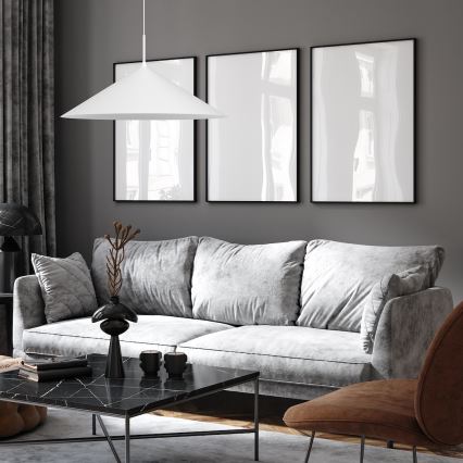 Lustre suspenso por cabo CAPITAL 1xGX53/15W/230V Ø 60 cm branco