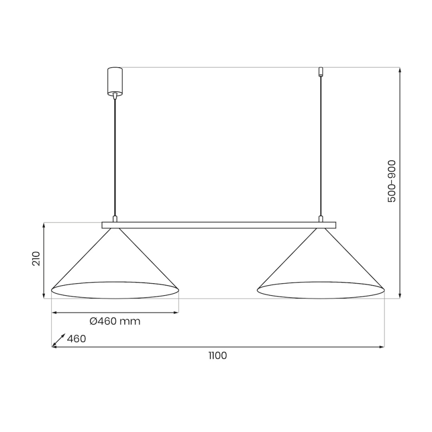 Lustre suspenso por cabo CAPITAL 2xGX53/15W/230V ouro rosé