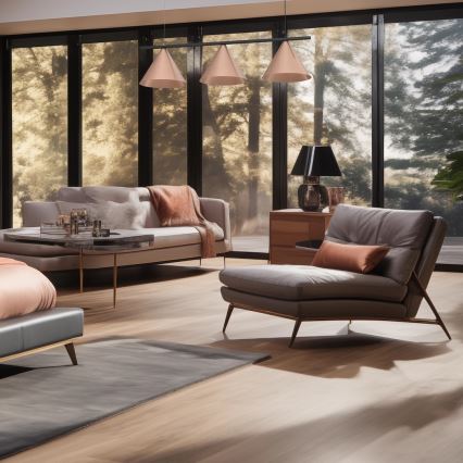 Lustre suspenso por cabo CAPITAL 3xGX53/15W/230V ouro rosa