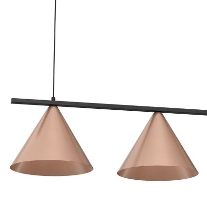 Lustre suspenso por cabo CAPITAL 3xGX53/15W/230V ouro rosa