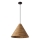 Lustre suspenso por cabo CONO 1xE27/40W/230V, folheado em carvalho