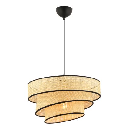 Lustre suspenso por cabo COUPER 1xE27/60W/230V bege/preto