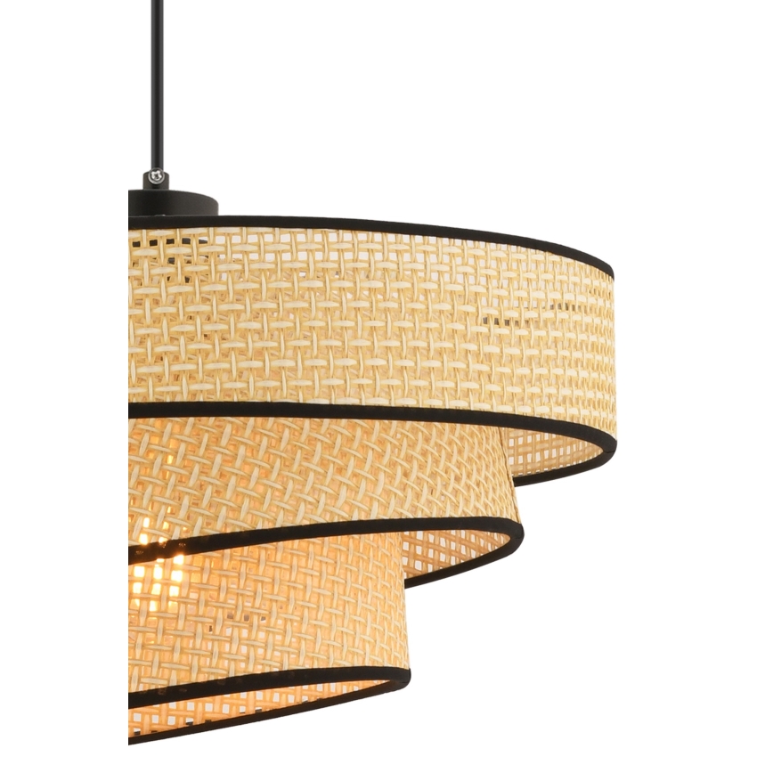 Lustre suspenso por cabo COUPER 1xE27/60W/230V bege/preto