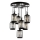 Lustre suspenso por cabo CRYSTALLINE 7xE27/40W/230V preto