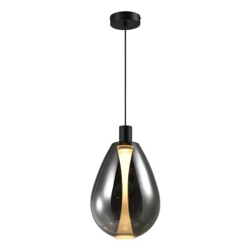 Lustre suspenso por cabo DENSO 1xGU10/10W/230V Ø 30 cm, preto cromado