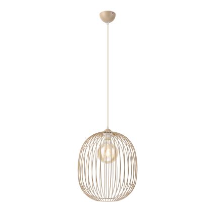 Lustre suspenso por cabo DESTELLO 1xE27/15W/230V Ø 33 cm bege