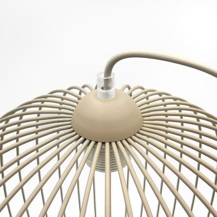 Lustre suspenso por cabo DESTELLO 1xE27/15W/230V Ø 33 cm bege