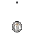 Lustre suspenso por cabo DESTELLO 1xE27/15W/230V Ø 33 cm preto