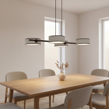 Lustre suspenso por cabo DRUMZ 4xE14/10W/230V cinzento