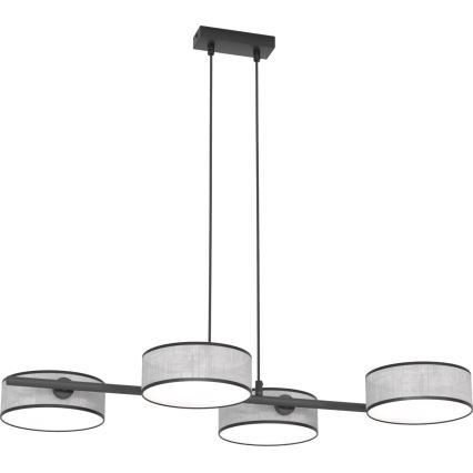 Lustre suspenso por cabo DRUMZ 4xE14/10W/230V cinzento