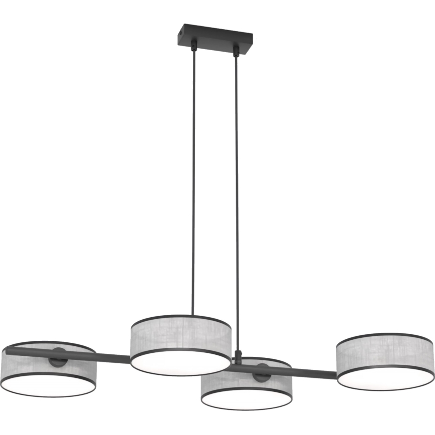 Lustre suspenso por cabo DRUMZ 4xE14/10W/230V cinzento