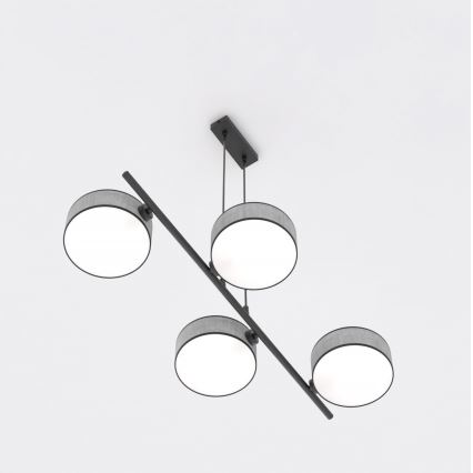 Lustre suspenso por cabo DRUMZ 4xE14/10W/230V cinzento