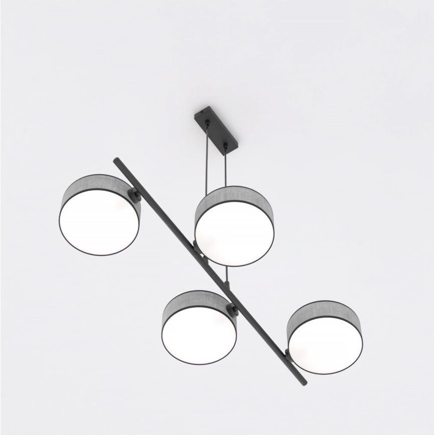Lustre suspenso por cabo DRUMZ 4xE14/10W/230V cinzento