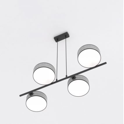 Lustre suspenso por cabo DRUMZ 4xE14/10W/230V cinzento