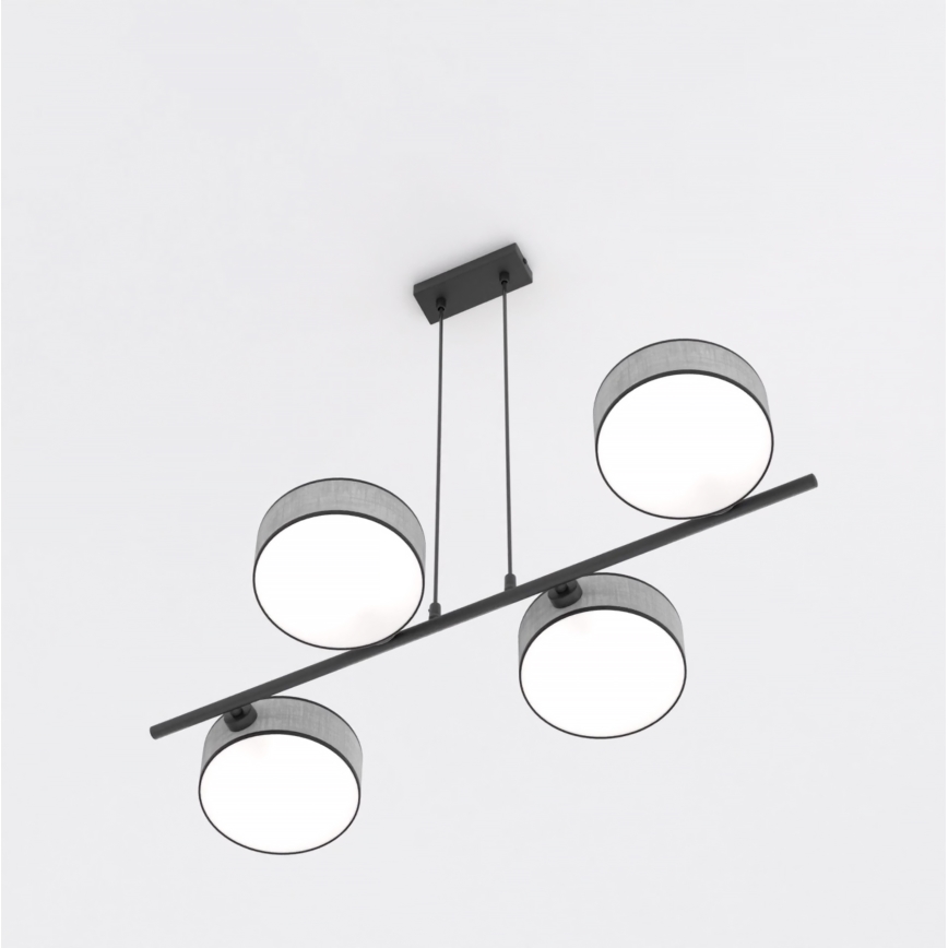 Lustre suspenso por cabo DRUMZ 4xE14/10W/230V cinzento