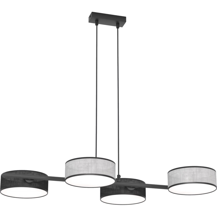 Lustre suspenso por cabo DRUMZ 4xE14/10W/230V preto/cinza