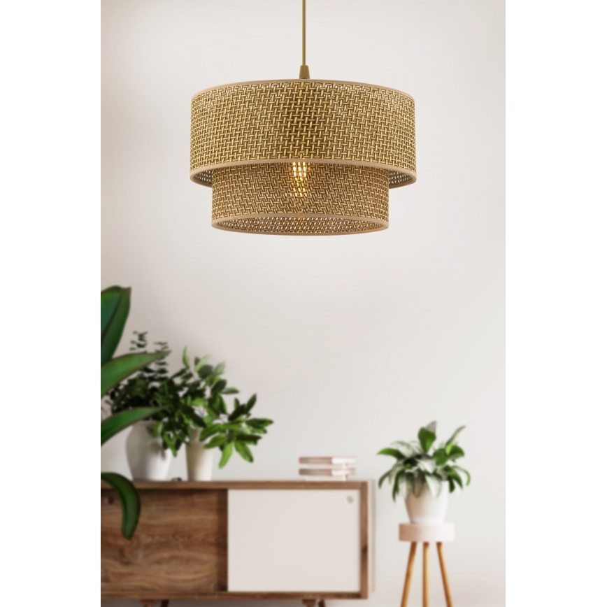 Lustre suspenso por cabo ECHO 1xE27/60W/230V castanho