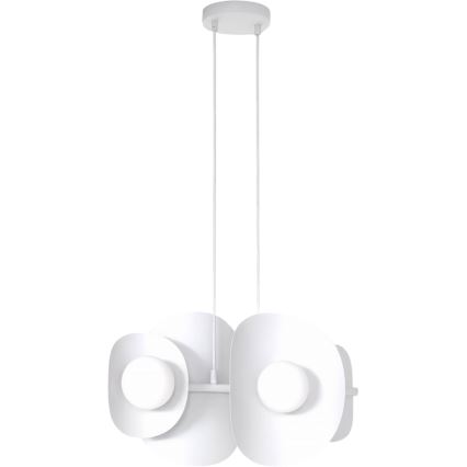 Lustre suspenso por cabo ELEMENTI 4xG9/8W/230V, branco