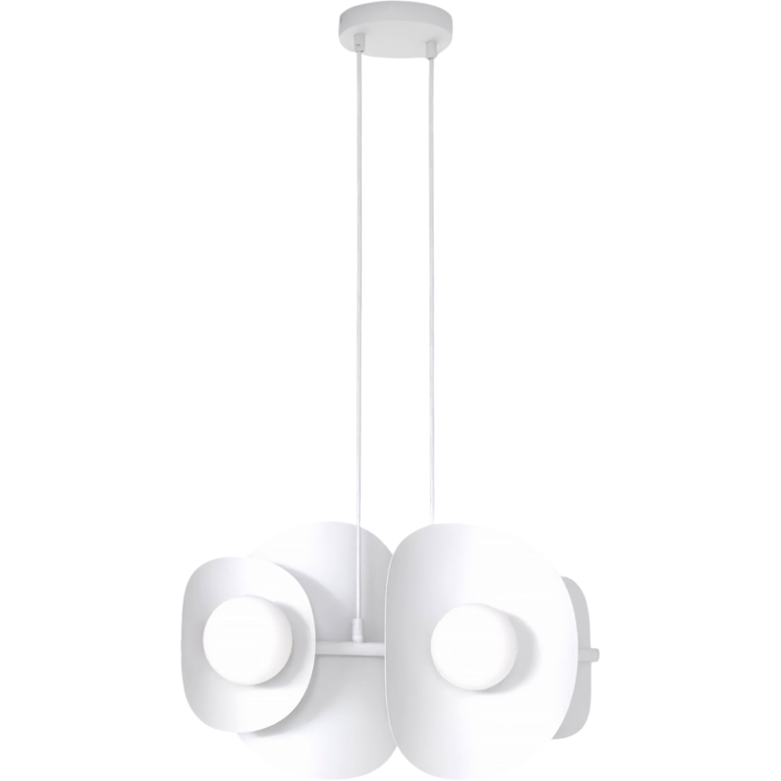 Lustre suspenso por cabo ELEMENTI 4xG9/8W/230V, branco