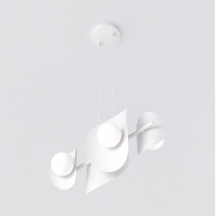 Lustre suspenso por cabo ELEMENTI 4xG9/8W/230V, branco