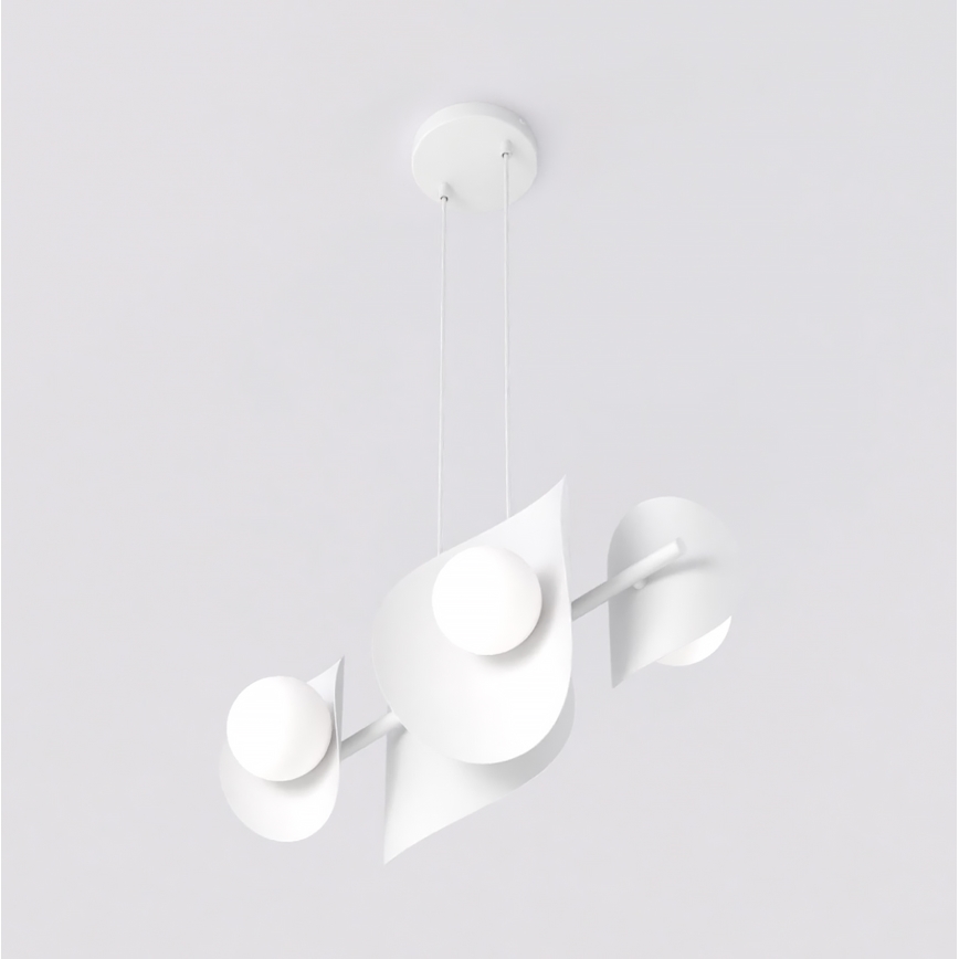 Lustre suspenso por cabo ELEMENTI 4xG9/8W/230V, branco