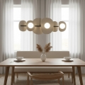 Lustre suspenso por cabo ELEMENTI 6xG9/8W/230V bege