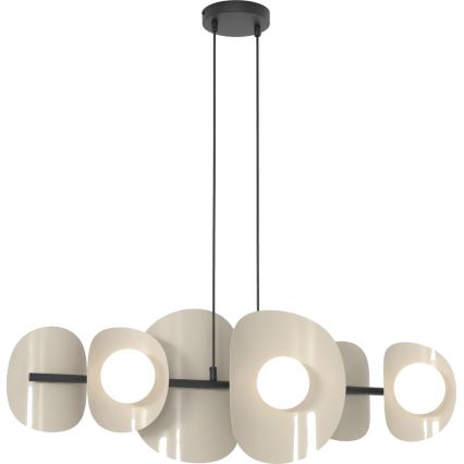Lustre suspenso por cabo ELEMENTI 6xG9/8W/230V bege