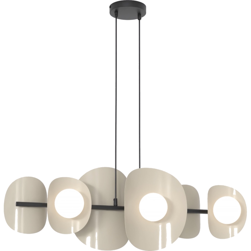 Lustre suspenso por cabo ELEMENTI 6xG9/8W/230V bege